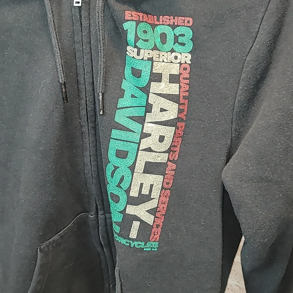 Harley davidson zip up hoodie Smoky mountains men's small - Picture 2 of 5